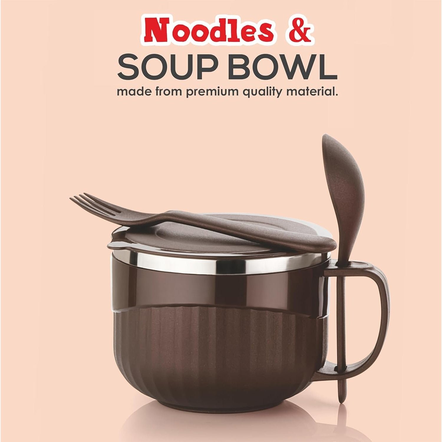 Insulated Lunch Bowl 650ml – Leak-Proof with Cutlery Set