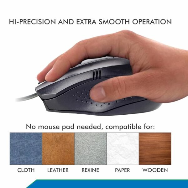 Wired Optical Mouse – Reliable USB for Laptops & PCs | Compshop