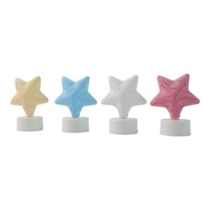 Star LED Tealight Candles (Set of 4) – Flameless Festive Decor