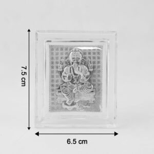 Lord Ganesha Silver-Plated Photo Frame – Elegant Spiritual Decor