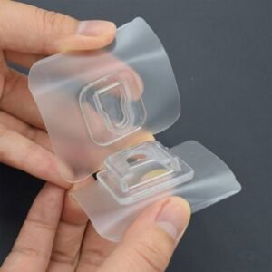 Adhesive Hooks – Transparent Damage-Free Wall Hanging | GlimmerHome