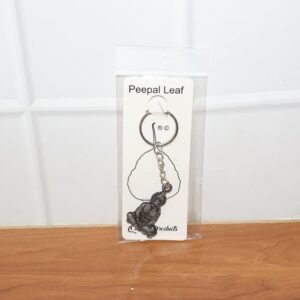 Hanuman Ji Sitting Pose Metal Keychain – Durable Spiritual Key Ring