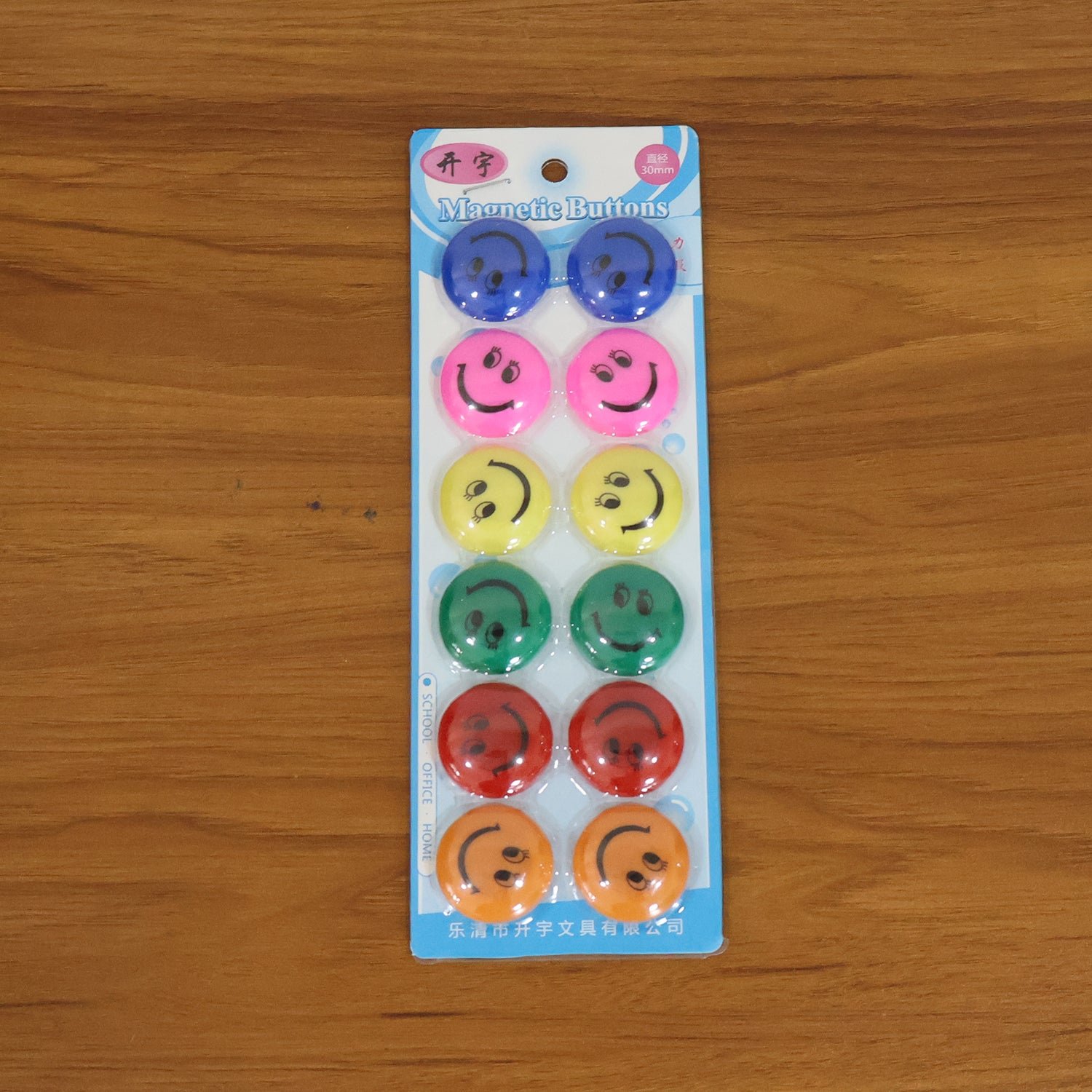Smiley Face Magnetic Buttons Set – Strong, Colorful 12 Pc Set