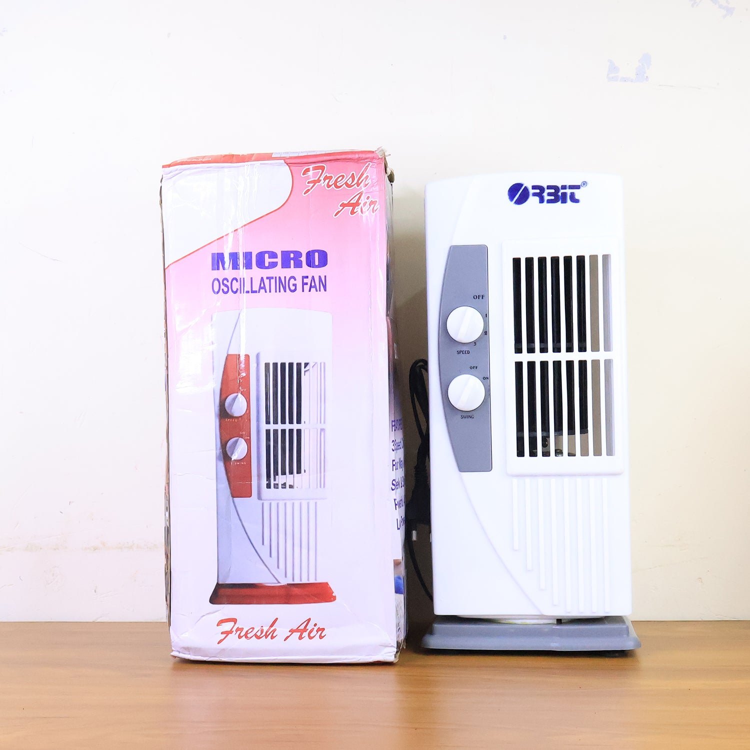 Orbit Micro Oscillating Tower Fan – Compact Adjustable Speed Fan