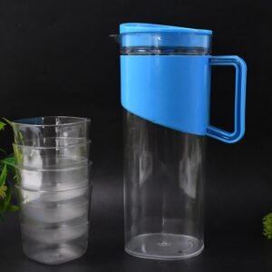 Transparent Water Jug with Elegant Handle – 2000 ML Durable Set