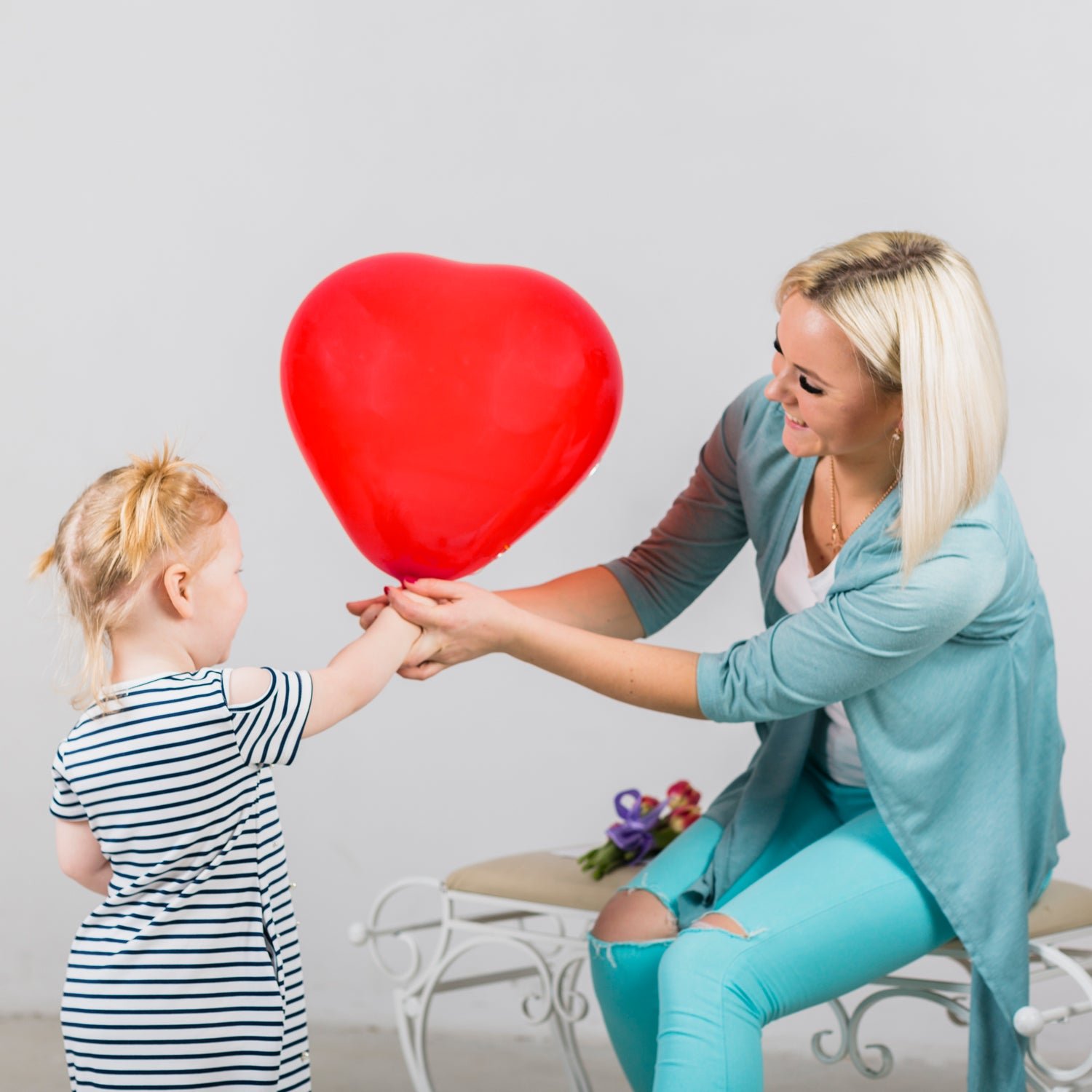 Heart Shaped Latex Balloons – Multicolor Party Pack | Play & Move