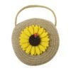 Mini Round Crossbody Purse – Trendy sunflower design for casual wear