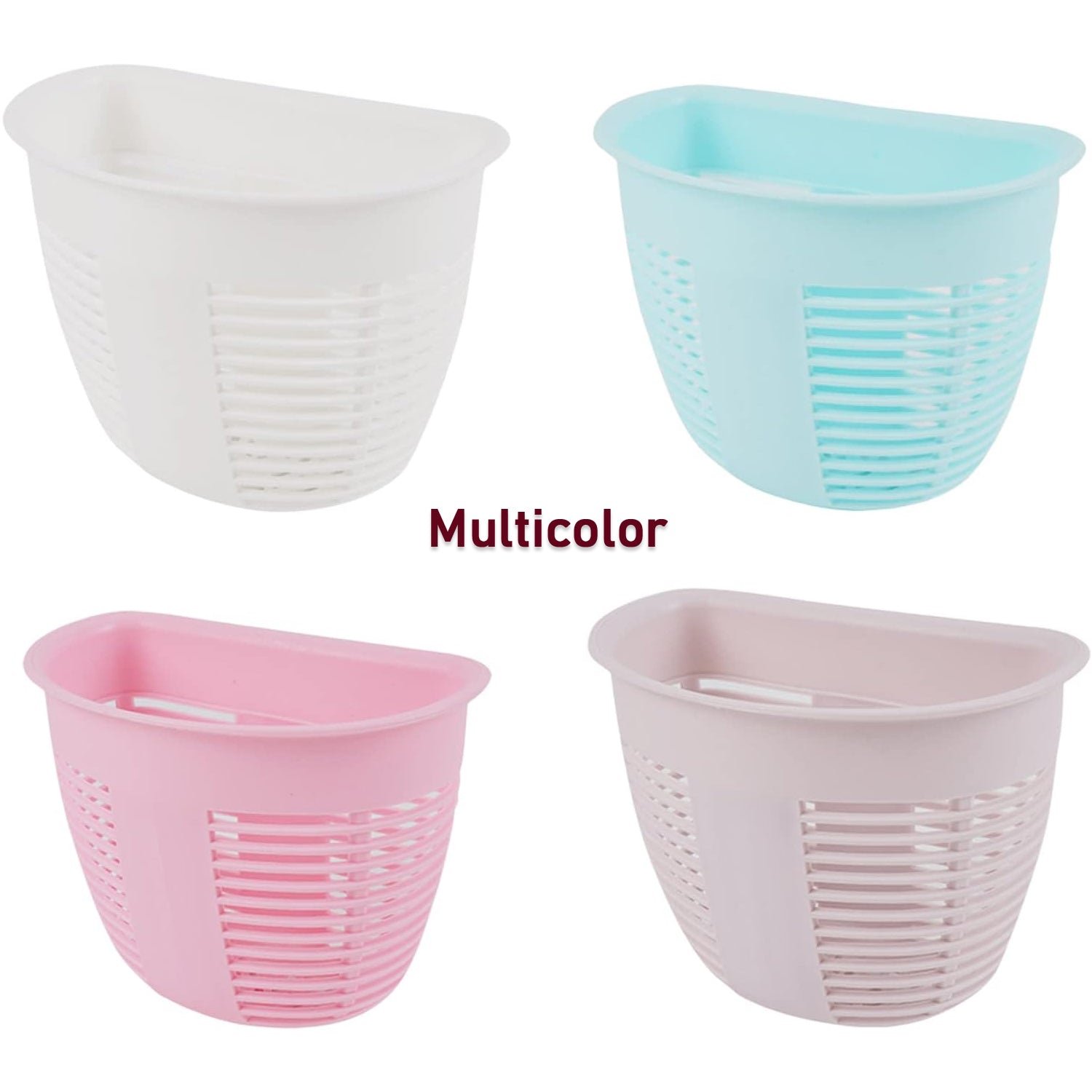 Hanging Plastic Storage Basket – Wall Mounted Organizer | Bathora