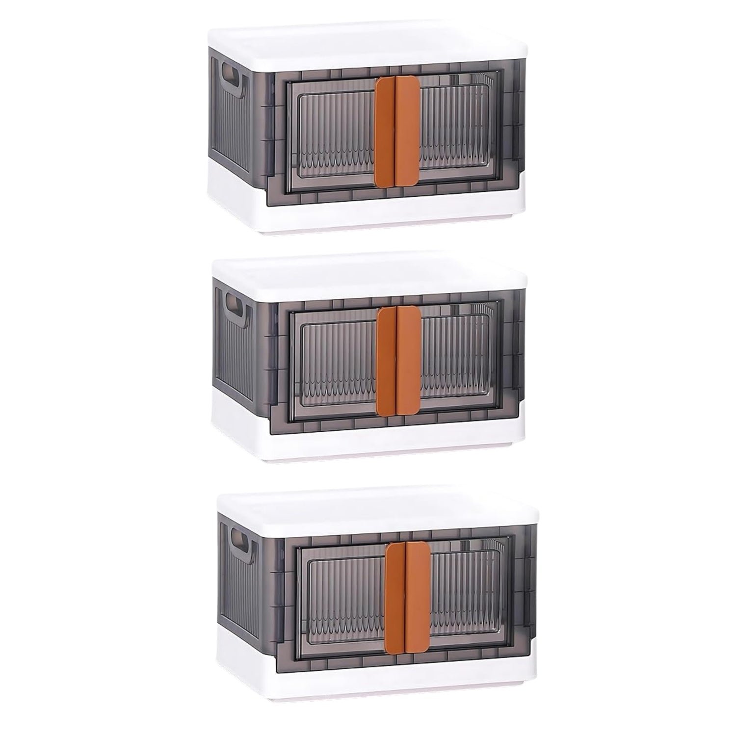 Plastic Folding Wardrobe Organizer – 3-Layer Storage with Wheels