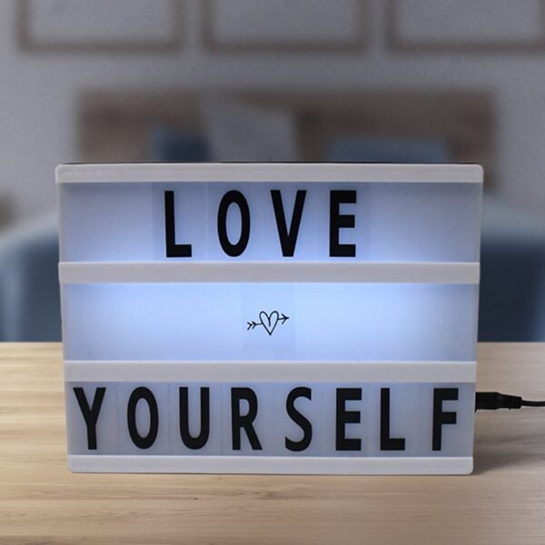 Cinematic Light Box - Mini A6 LED Message Board with Letters | Styleva