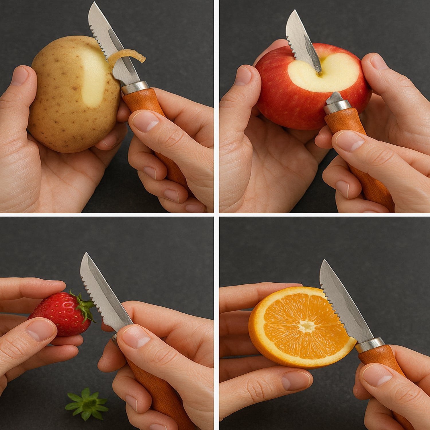 Vegetable Peeler – Stainless Steel & Wooden Handle | Quickslice