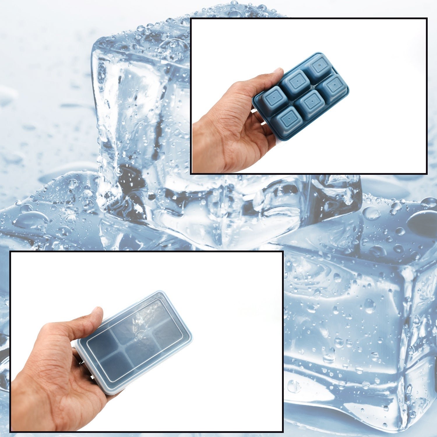 Silicone Ice Tray – Flexible 6-Grid Ice Maker for Home |