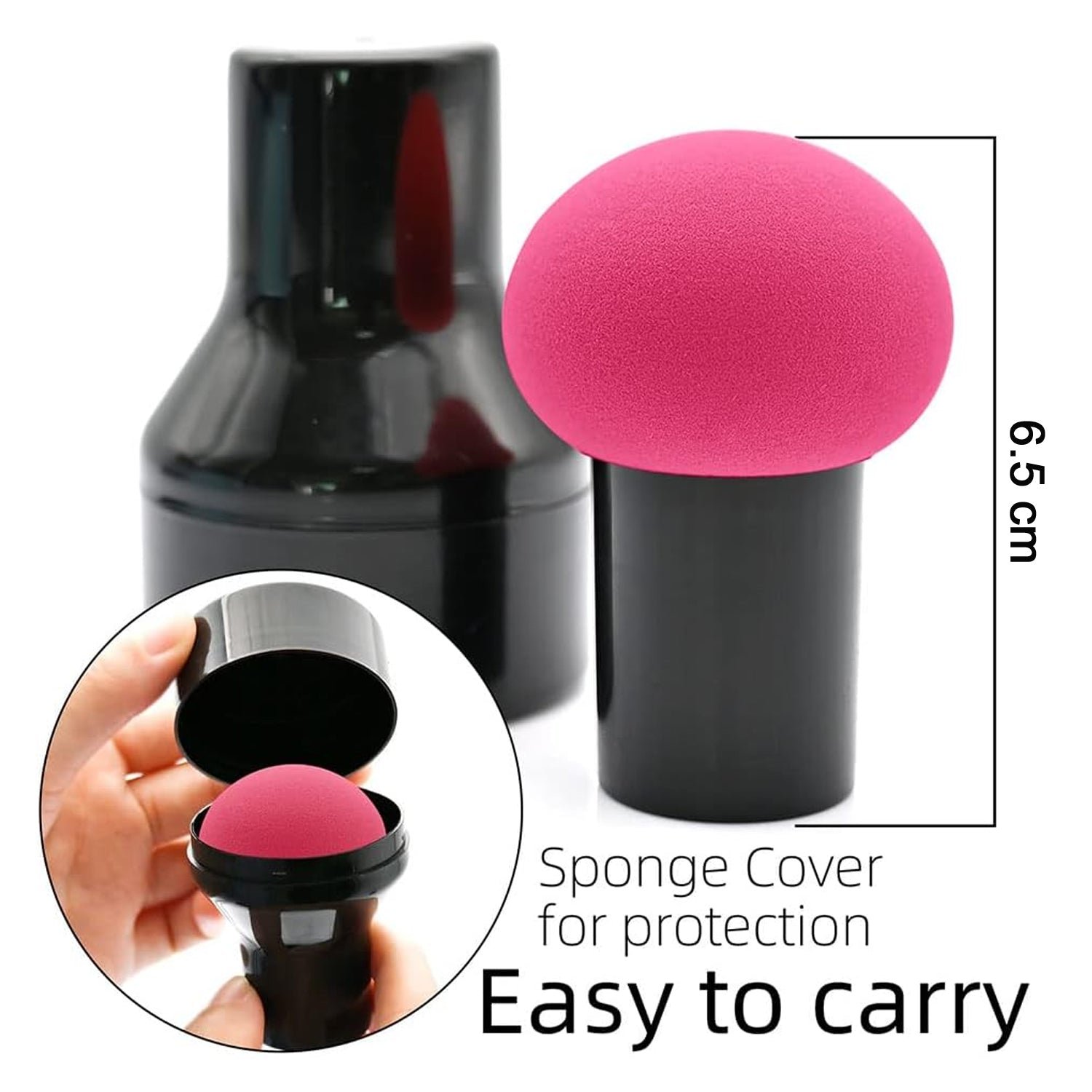 Makeup Sponge Puff with Handle – Ergonomic & Flawless Blending