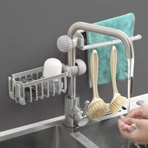 Sink Faucet Towel Holder – Adjustable Space-Saving Organizer