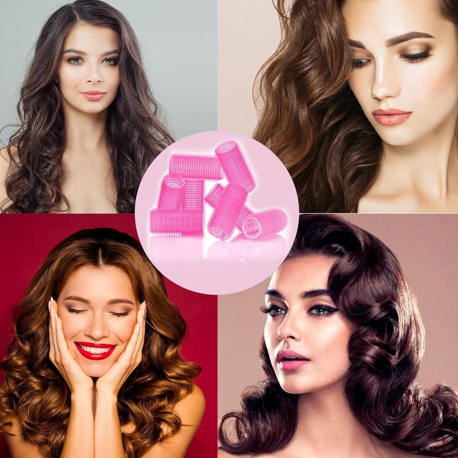 Self-Grip Hair Rollers – Lightweight Heat-Free Curlers 6 Pc Set