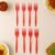 Red Disposable Plastic Forks – Durable & Reusable 8 Pack