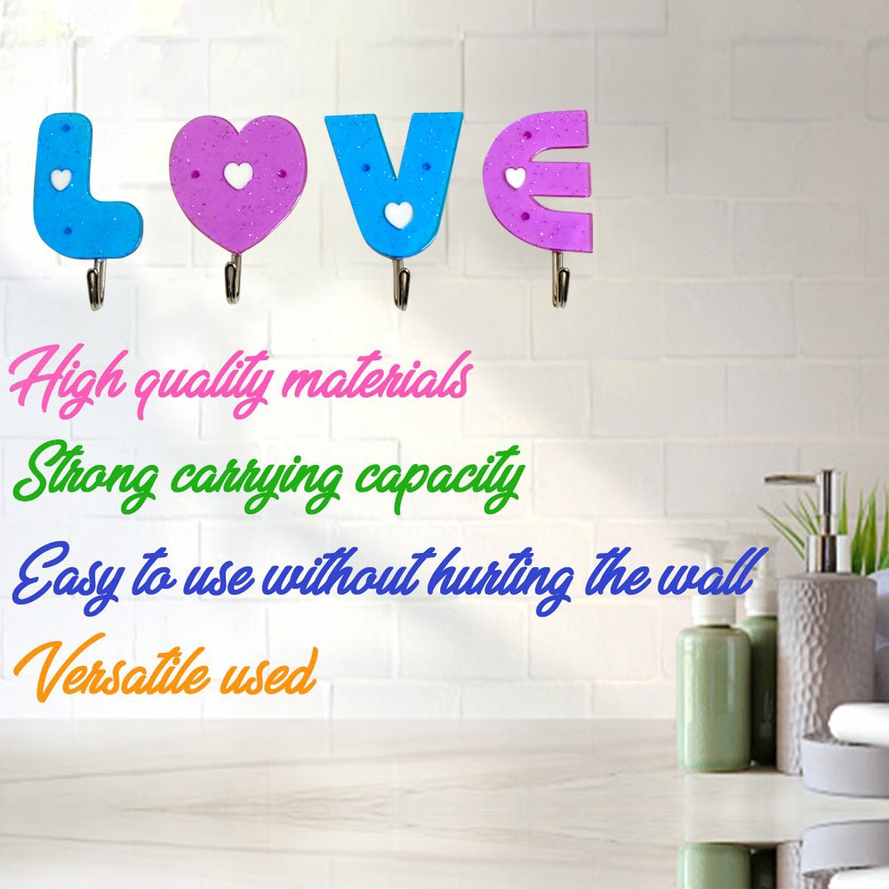 Self Adhesive Hooks – Love Shape Wall Organizers for Home | Indo Glow