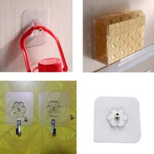 Self Adhesive Hooks – Drill-Free Heavy Duty 4 Pcs Set | GlimmerHome