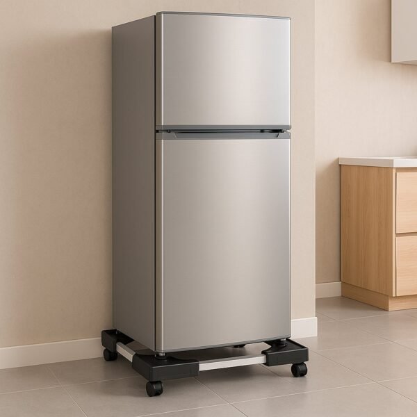 Fridge & Washing Machine Stand Trolley – Adjustable Heavy-Duty 50x50 cm