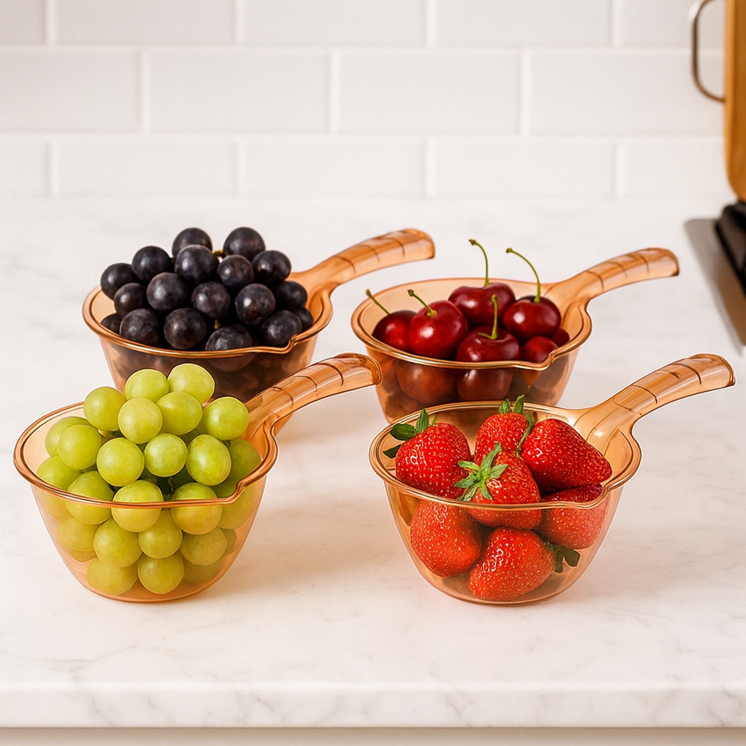 Kitchen Washing & Straining Bowl – 1100 ML Set of 4