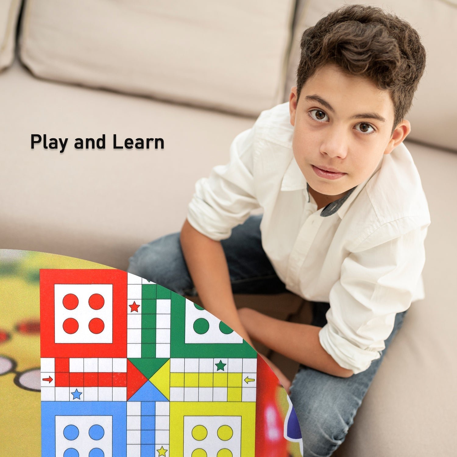 Foldable Study Table – Ludo Design for Kids | Little Learners