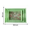 Serving Tray Set – Elegant Floral Design with Side Handles