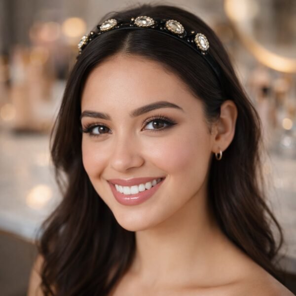 Crystal Studded Hairband – Elegant Accessory for Women & Girls
