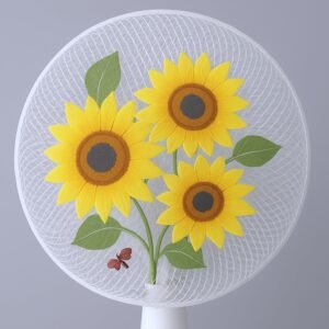 Sunflower Mesh Fan Cover – Dust Protection & Stylish Fit