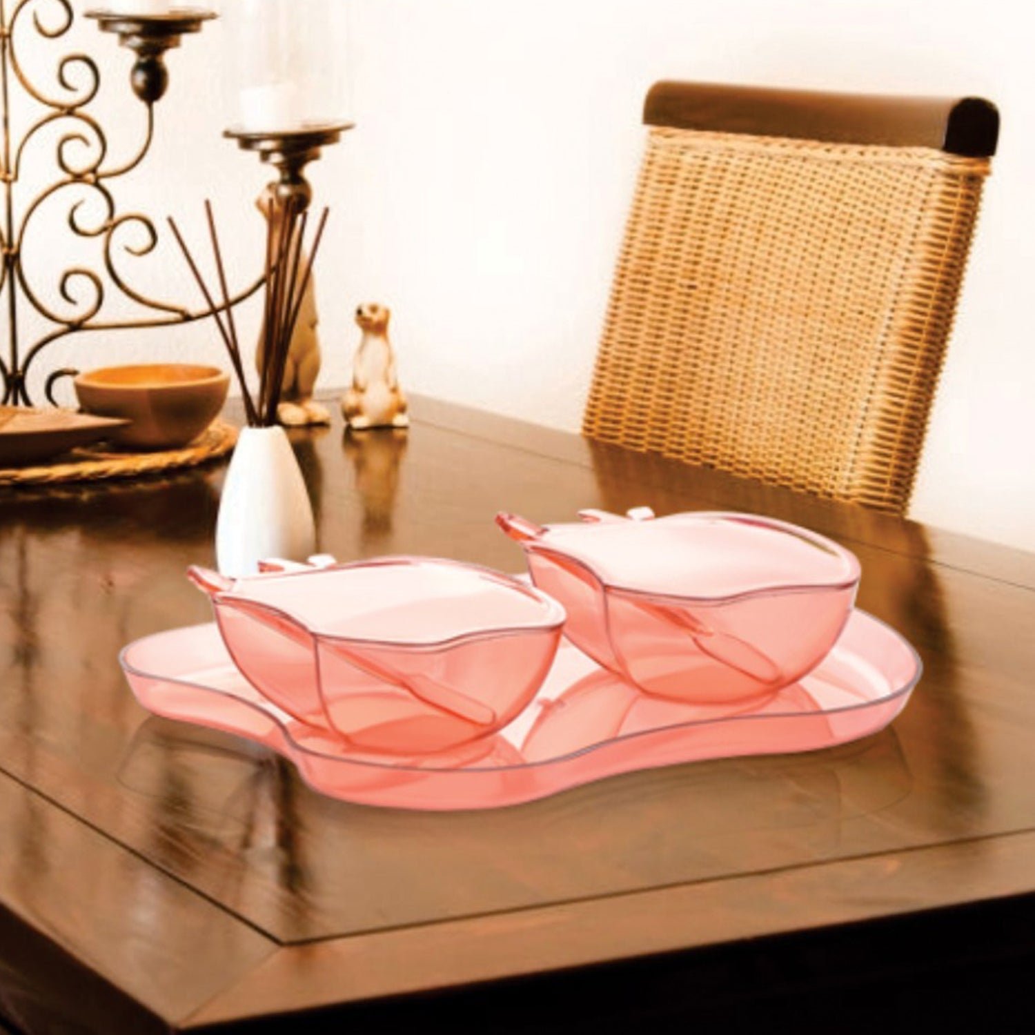 Apple Shape Serving Set – 2Pc Dinnerware | Indo Glow