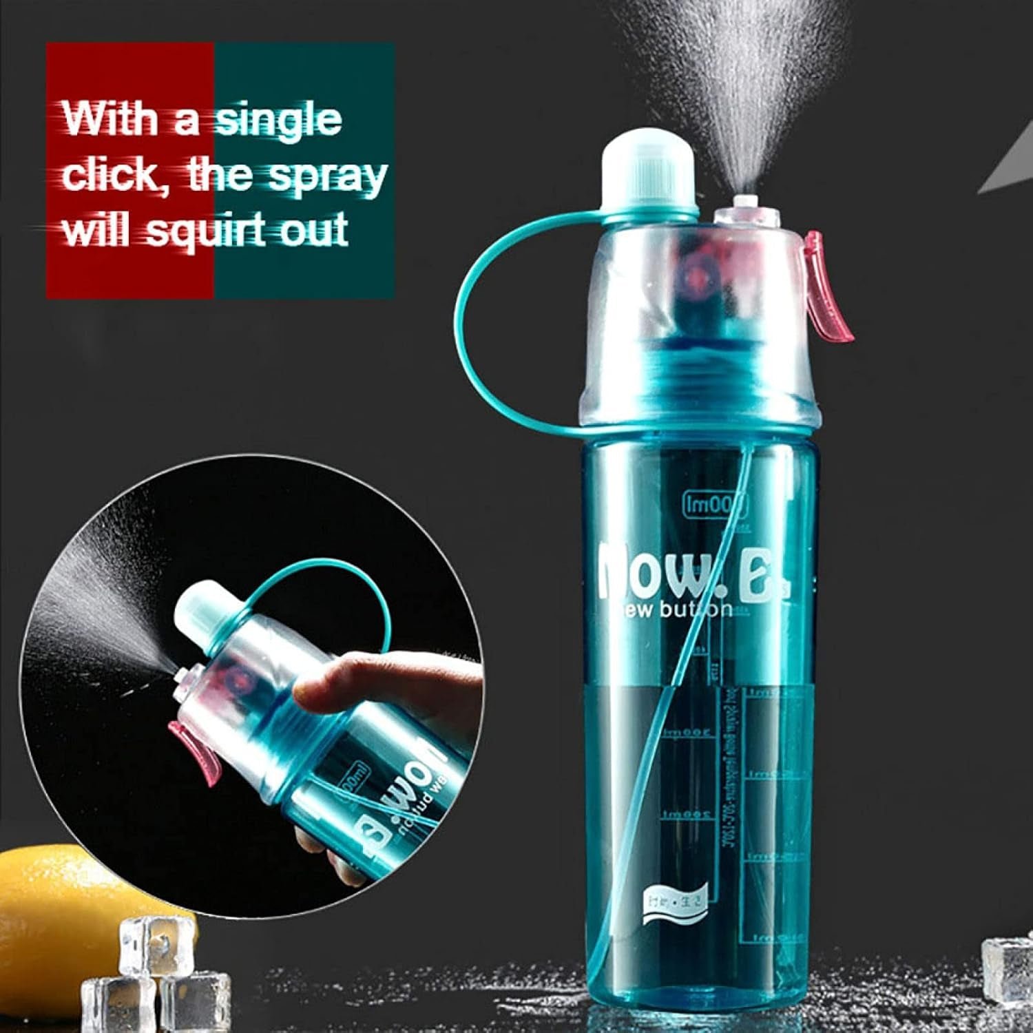 2-in-1 Mist Spray Water Bottle – 400ML BPA Free | Own Hydrate