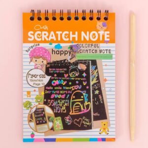 Rainbow Art Scratch Book – 10 Pages & Tool | Colorful Creations