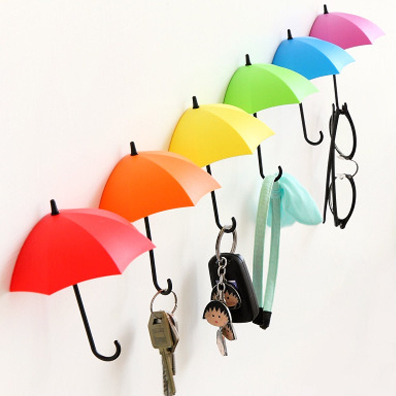 Umbrella Key Holder – Colourful Wall Mounted Hooks | Indo Glow
