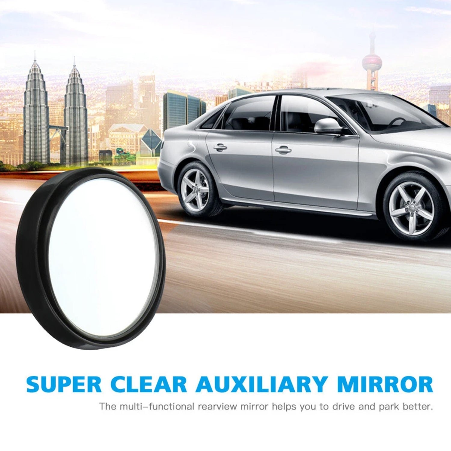 Car Blind Spot Mirrors – Wide Angle Convex Safety Set