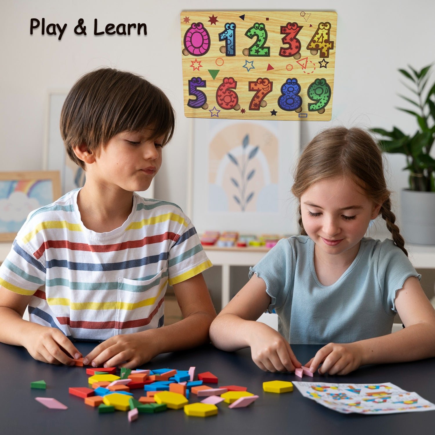 Wooden Number Puzzle – Early Learning Board | Inventive Play