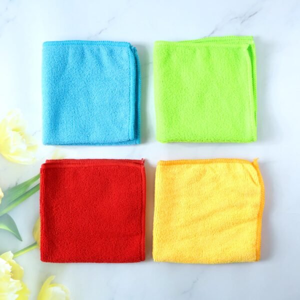 Microfiber Cleaning Cloths – 4-Pack Lint-Free Multipurpose Towels