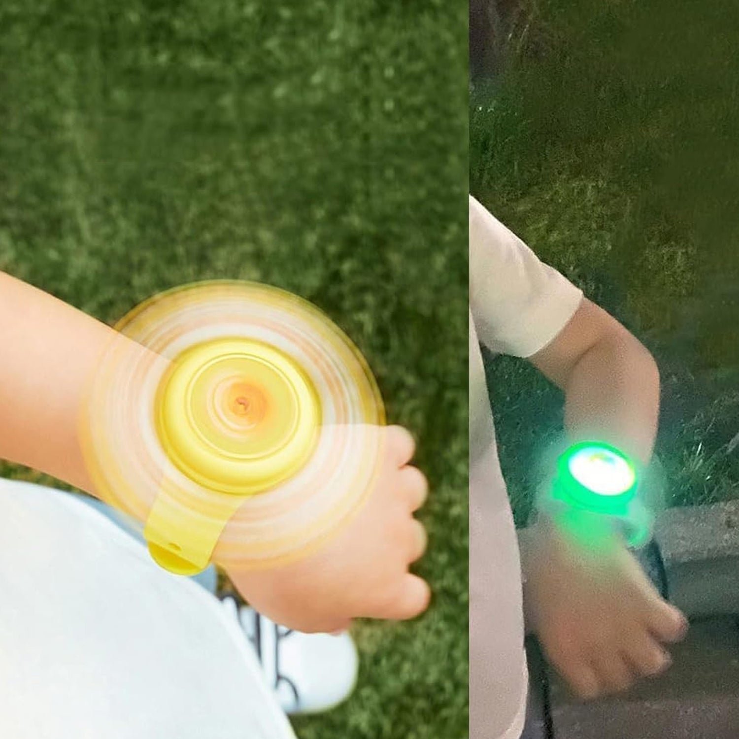 Kids LED Slap Bracelet – Spinning Light-Up Cartoon | Little Fashionistas