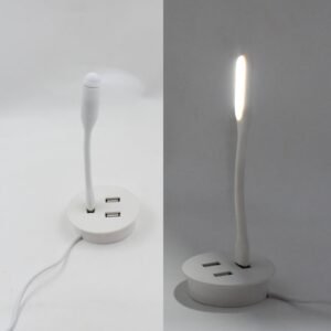 Portable USB Fan, Light & 3-Port Hub Combo for Laptops | Deskrova