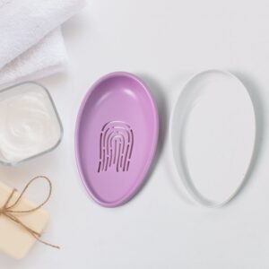 Soap Dish with Drain – Double-Layer Self-Draining | VelvetBubbles