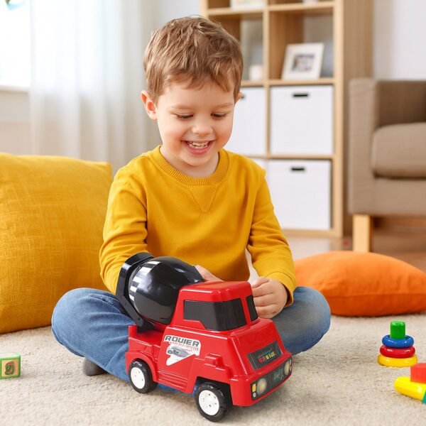 Kids Cement Mixer Toy Truck – Friction Powered Fun for Toddlers