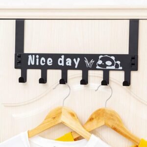 Over Door Hook Rack – 6 Heavy-Duty Carbon Steel | Indo Glow