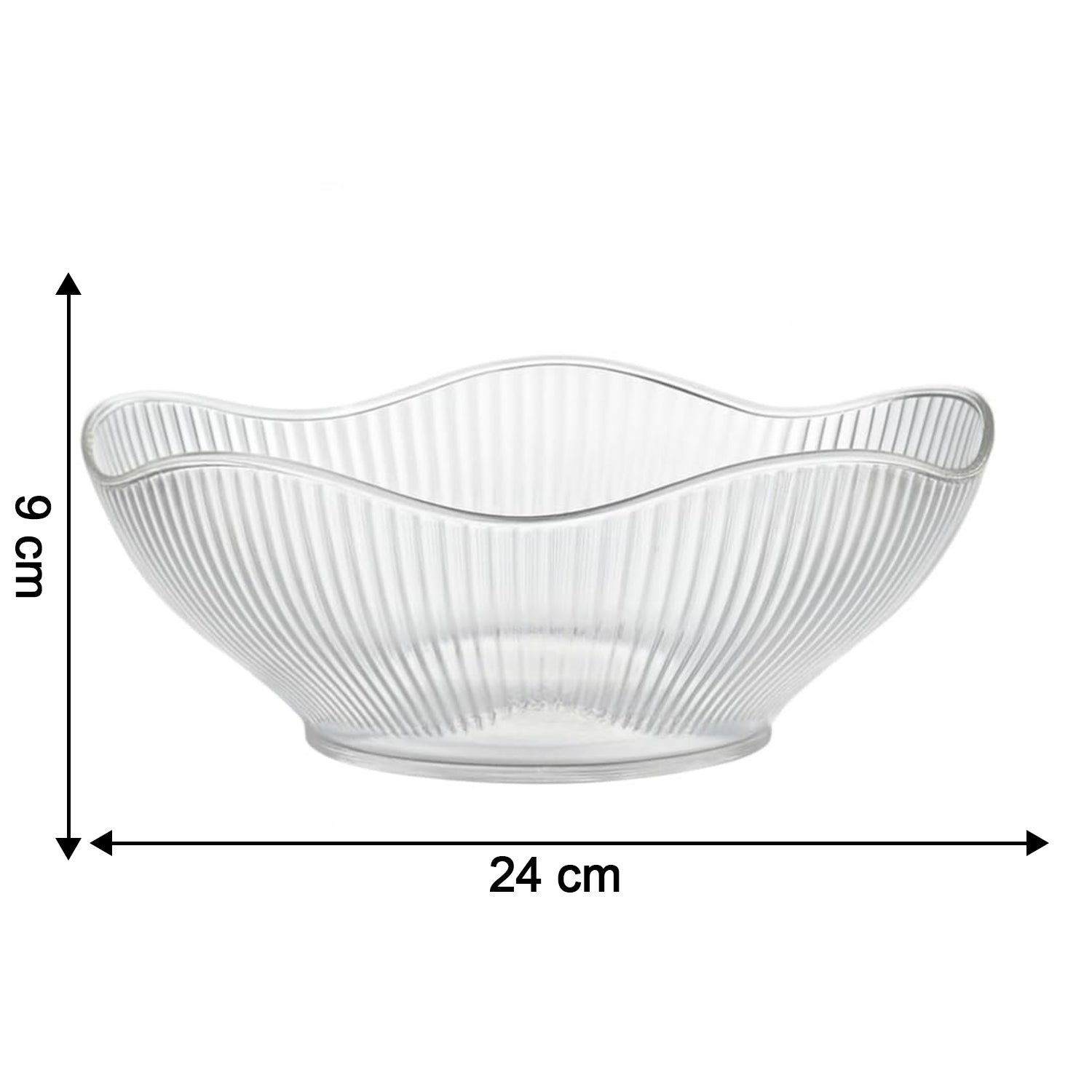 Plastic Fruit Storage Basket – Durable & Elegant Ripple Design