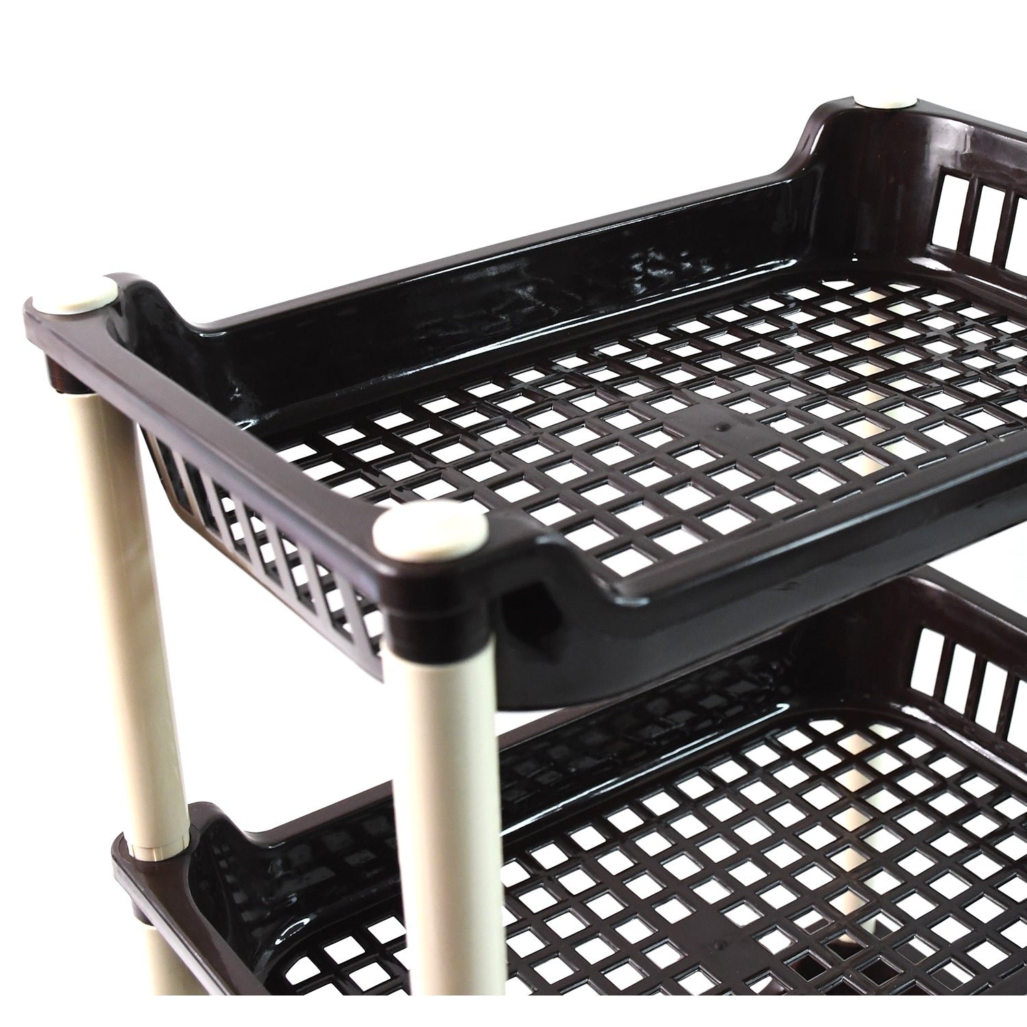 3-Tier Plastic Storage Rack – Durable & Space-Saving Organizer
