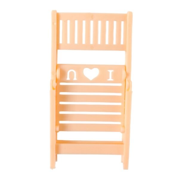 Mini Chair Mobile Stand Holder – Foldable & Portable Peach Phone Stand