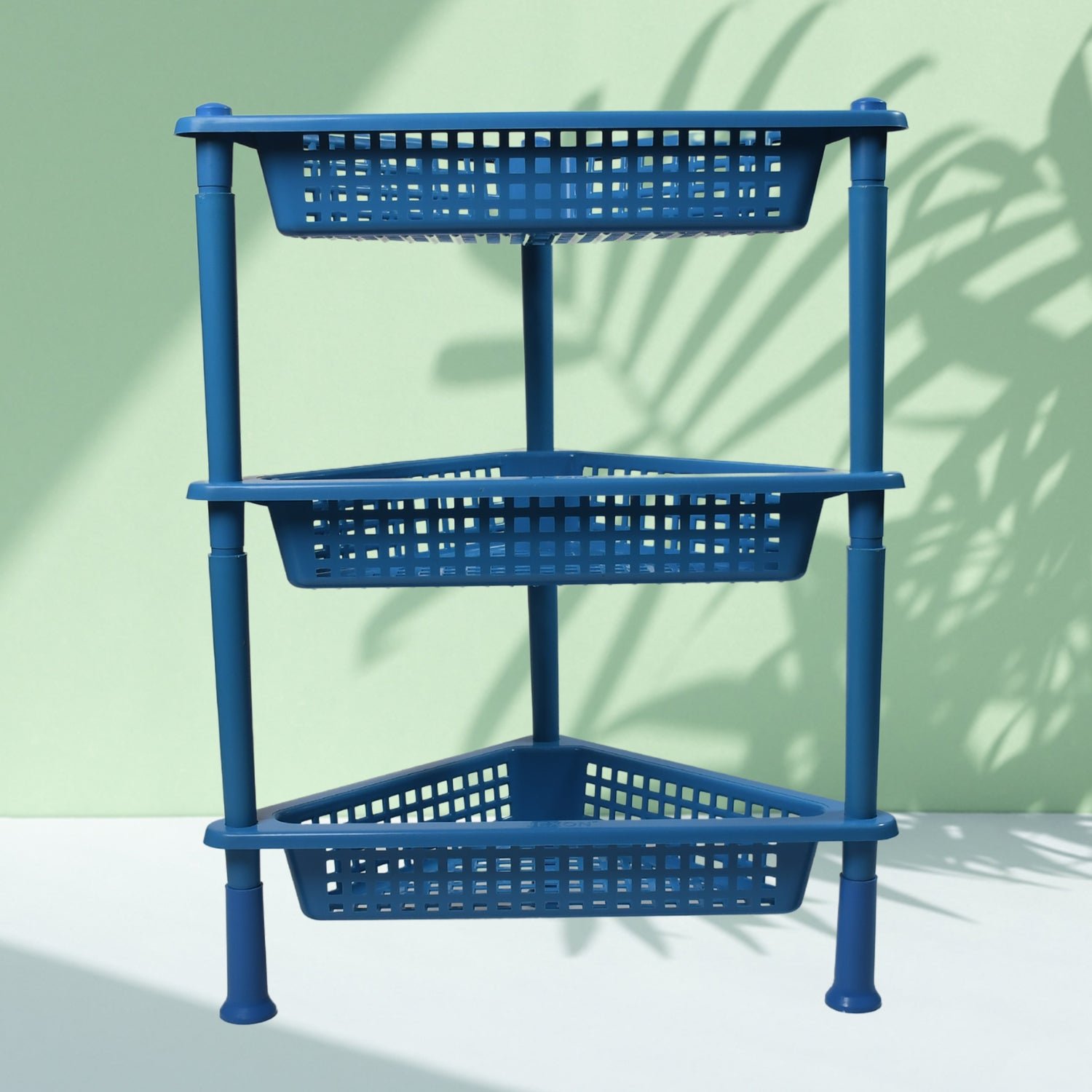 3-Tier Plastic Storage Rack – Multi-purpose Shelf | VoltDesk