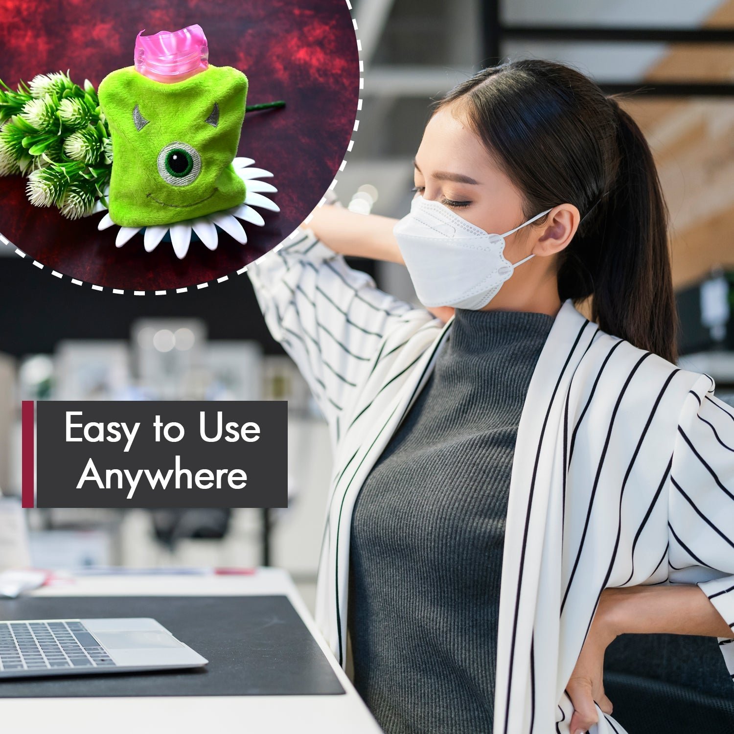 Hot Water Bag – Monster Print for Pain Relief & Warmth | Velvet Wellness