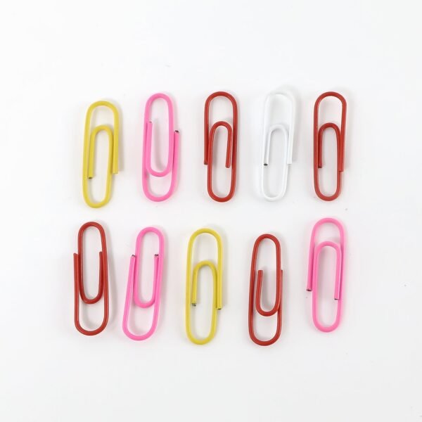 Vinyl-Coated Paper Clips – Colourful, Rust-Resistant Set (10 Pcs)