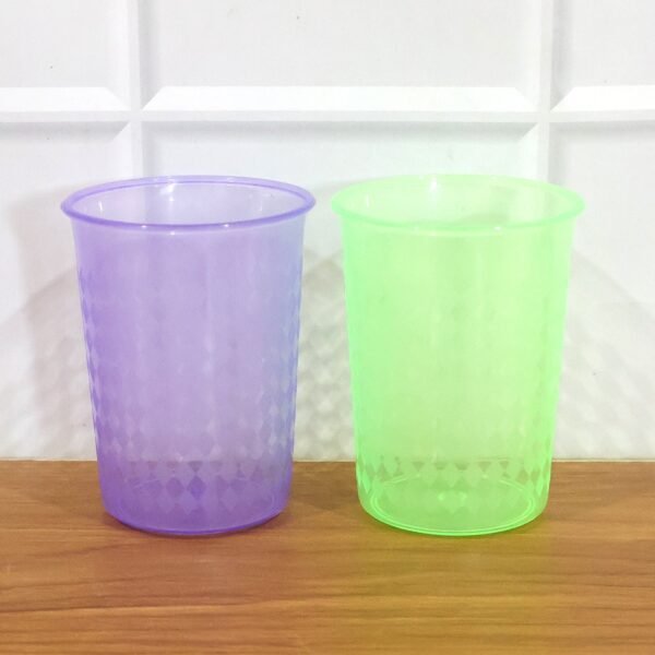 Plastic Drinking Glass 200 ML – Durable & Lightweight Mix Colors