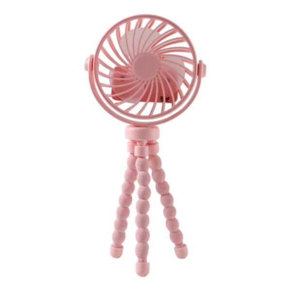 Rechargeable Portable LED Fan – Flexible Tripod & Quiet Cooling