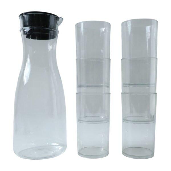 Plastic Water Jug and Glass Set – Durable, Lightweight Drinkware