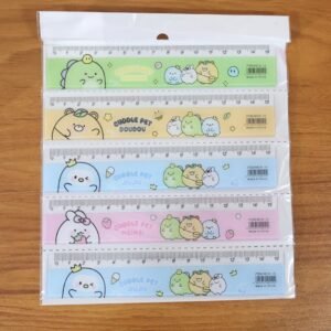 Plastic Ruler Set for Kids – Durable Cartoon Design, 5 Pieces